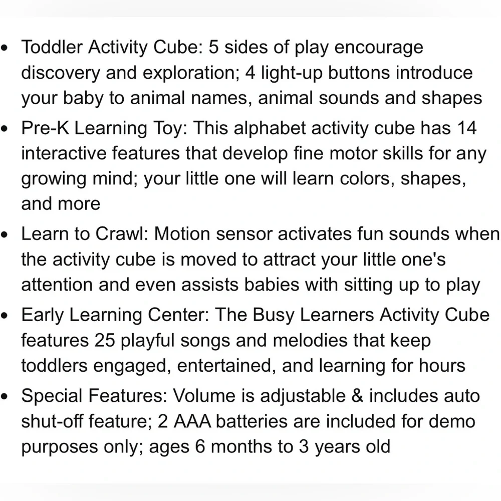 V-Tech Interactive Busy Learn Activity Cube for Babies